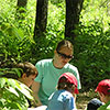 Kids exploring the forest